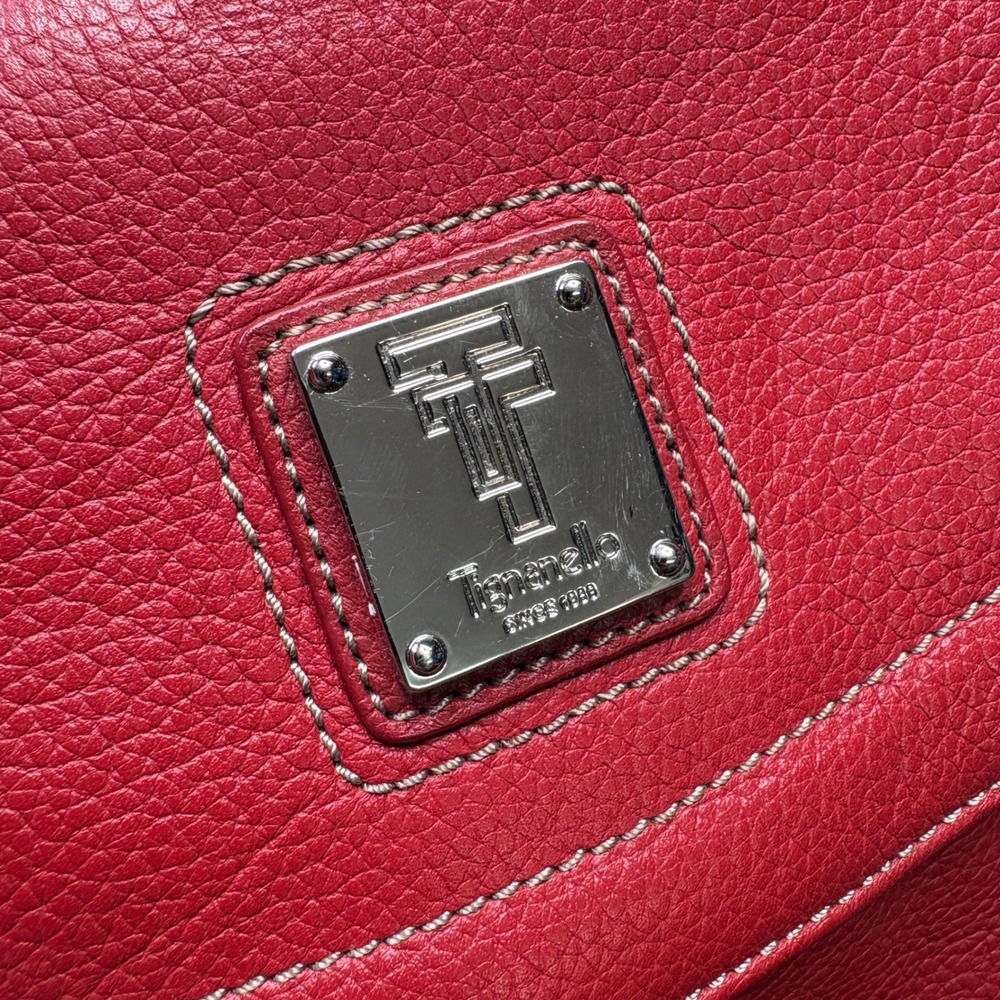 Tignanello Red Leather‎ Crossbody Bag Purse Y2K - Picture 4 of 13